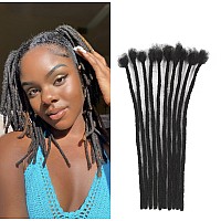 4Inch 06Cm Width 100 Strands Natural Black Loc Extension Human Hair Full Handmade Permanent Locs Extensions Can Be Dyed And Ble