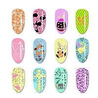 Easter Nail Stamping Plates Cute Bunny Nail Stamping Plate Chick Easter Eggs Designs Nail Art Stamping Template Easter Rabbit Ma