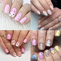 Easter Nail Stamping Plates Cute Bunny Nail Stamping Plate Chick Easter Eggs Designs Nail Art Stamping Template Easter Rabbit Ma