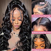 26 Inch Body Wave Lace Front Wigs Human Hair Pre Plucked Hd Transparent 13X6 Lace Frontal Wigs Human Hair 180 Density Human Hai