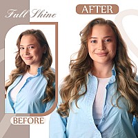 Fshine Invisible Wire Hair Extensions Brown Highlight Dark Brown Mix Caramel Blonde Clip In Hair Extensions Real Human Hair With