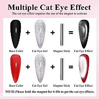 Imtiti Cat Eye Gel Nail Polish 15Ml Silver Holographic Glitter Cat Eye Gel Polish With Magnet Uv Led Magnetic Gel Nail Polish C