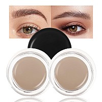 Boobeen 2 Pcs Eyebrow Pomade Cream Waterproof Brow Pomade Gel High Pigmented Longlasting For Natural Eyebrow Makeup Suitable