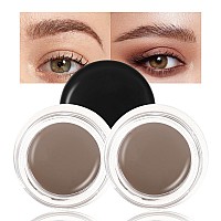 Boobeen 2 Pcs Eyebrow Pomade Cream Waterproof Brow Pomade Gel High Pigmented Longlasting For Natural Eyebrow Makeup Suitable