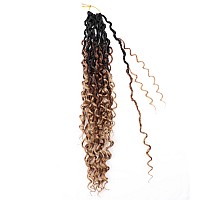 Lickran 18 Inch Goddess Locs Crochet Hair Faux Locs Crochet Hair Pre Looped Soft Locs Crochet Hair For Black Women 1B3027