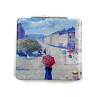 Aeisage Compact Mirror Edward Monch Square Mirror Spring Day On Karl Johan Street Pocket Mirror For Girls Small Travel Mirror Ar