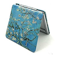 Aeisage Compact Mirror Purse Mirror Small Makeup Mirror Travel Mirror Mini Pocket Mirror Lipstick Mirror Almond Blossom Van Gogh