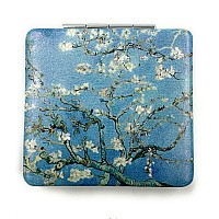 Aeisage Compact Mirror Purse Mirror Small Makeup Mirror Travel Mirror Mini Pocket Mirror Lipstick Mirror Almond Blossom Van Gogh