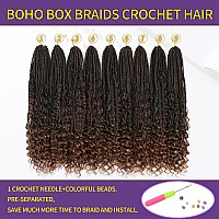 9 Pack 22 Inch Goddess Crochet Box Braids Curly Ends Bohomian Goddess Box Braids Crochet Hair Synthetic Crochet Braids Hair Exte