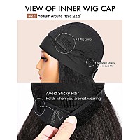 Wignee Kinky Straight Headband Wig Kinky Wig With Ribbon Glueless Headband Wigs For Black Women Natural Synthetic Afro Wigs For