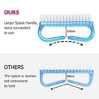 Larbois Handle Grip Nail Brush Hand Fingernail Brush Cleaner Scrubbing Kit Pedicure For Toes And Nails Men Women 4 Pack