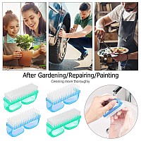 Larbois Handle Grip Nail Brush Hand Fingernail Brush Cleaner Scrubbing Kit Pedicure For Toes And Nails Men Women 4 Pack