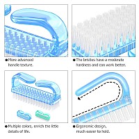 Larbois Handle Grip Nail Brush Hand Fingernail Brush Cleaner Scrubbing Kit Pedicure For Toes And Nails Men Women 4 Pack