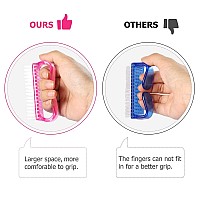 Larbois Handle Grip Nail Brush Hand Fingernail Brush Cleaner Scrubbing Kit Pedicure For Toes And Nails Men Women 4 Pack