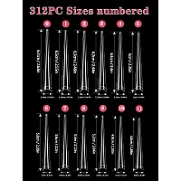 312Pcs Extra Long Stiletto Nail Tips For Acrylic Nails Professional 4Xl Half Cover Stiletto Nail Tips Clear French False Nail