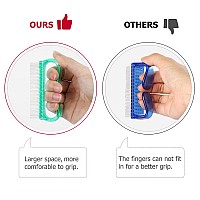 Larbois Handle Grip Nail Brush Hand Fingernail Brush Cleaner Scrubbing Kit Pedicure For Toes And Nails Men Women 4 Pack