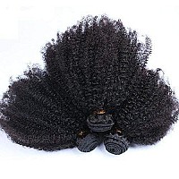 Mongolian Afro Kinky Curly Bundles Human Hair Bundles 8 8 8Inches 4B 4C Afro Kinky Bulk Human Hair Virgin Hair Burmese Curly Wea