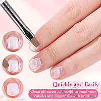 Inenk White Nail Art Clean Up Brushes For Cleaning Polish Mistakes On The Cuticles Acetone Resistant Nail Brush Fingernail Cle