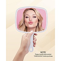 Gladmart Hand Mirror Salon Barber Hairdressing Handheld Mirror With Handlesquareblack And White74 X 103 Inches 2Pcs Blac