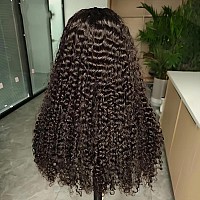 Sakalaka 5X4 Water Wave Lace Front Wigs Human Hair Pre Plucked Glueless Wigs Human Hair 180 Density Water Wave Hd Transparent L