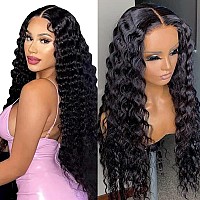 Sakalaka Loose Deep Wave Human Hair Wigs Pre Plucked 12A Grade Hd Lace Closure Deep Curly Wig Human Hair Wigs With Baby Hair For