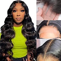 Sakalaka 5X4 Body Wave Lace Front Wigs Human Hair Pre Plucked Glueless Wigs Human Hair 180 Density Body Wave Hd Transparent Lac