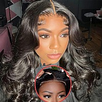 Sakalaka 5X4 Body Wave Lace Front Wigs Human Hair Pre Plucked Glueless Wigs Human Hair 180 Density Body Wave Hd Transparent Lac