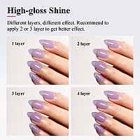 Imtiti Jelly Gel Polish 15Ml Sheer Purple Jelly Gel Nail Polish Translucent Spring Summer Nail Gel Polish Led Uv Gel Nail Polis