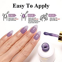 Imtiti Jelly Gel Polish 15Ml Sheer Purple Jelly Gel Nail Polish Translucent Spring Summer Nail Gel Polish Led Uv Gel Nail Polis