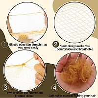 Fandamei 20Pcs Hair Nets For Buns Invisible And 40Pcs U Shaped Hair Pins Set 20Pcs 50Cm Bun Nets For Ballet Girls And 40Pcs Hai