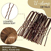 Fandamei 20Pcs Hair Nets For Buns Invisible And 40Pcs U Shaped Hair Pins Set 20Pcs 50Cm Bun Nets For Ballet Girls And 40Pcs Hai