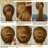 Fandamei 20Pcs Hair Nets For Buns Invisible And 40Pcs U Shaped Hair Pins Set 20Pcs 50Cm Bun Nets For Ballet Girls And 40Pcs Hai