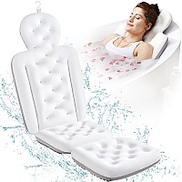 Full Body Bath Pillow For Bathtub Thick Bathtub Cushion With Laundry Bag Luxury Tub Pillow For Bath For Headrest Neck And Back