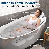 Full Body Bath Pillow For Bathtub Thick Bathtub Cushion With Laundry Bag Luxury Tub Pillow For Bath For Headrest Neck And Back