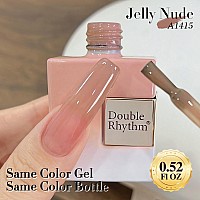 Double Rhythm Translucent Gel Polish Sheer Neutral Natural Light Milky Same Color Same Bottle 15Ml Jelly Nail Polish Nail Art Di