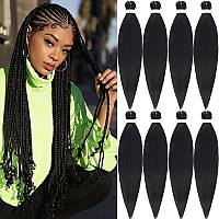 Braiding Hair Pre Stretched 26 Inches Natural Easy Twist Braids Ez Braiding Hair 8 Packslot Hot Water Setting Professional Synt