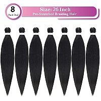 Braiding Hair Pre Stretched 26 Inches Natural Easy Twist Braids Ez Braiding Hair 8 Packslot Hot Water Setting Professional Synt