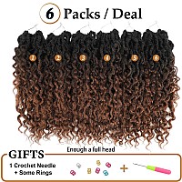 Forevery Faux Locs Crochet Hair 10 Inch Goddess Locs Crochet Hair 6Packs Prelooped Crochet Hair For Black Women Boho Locs With