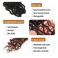 Forevery Faux Locs Crochet Hair 10 Inch Goddess Locs Crochet Hair 6Packs Prelooped Crochet Hair For Black Women Boho Locs With