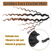 Forevery Faux Locs Crochet Hair 10 Inch Goddess Locs Crochet Hair 6Packs Prelooped Crochet Hair For Black Women Boho Locs With