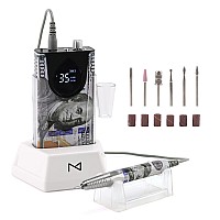 M Max Professional Nail Drill Machine 2In1 Brushless Motor Nail File Electric Cordless Aluminium Alloy Casing 35000 R