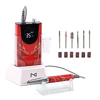 M Max Professional Nail Drill Machine 2In1 Brushless Motor Nail File Electric Cordless Aluminium Alloy Casing 35000 R