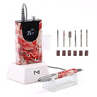 M Max Professional Nail Drill Machine 2In1 Brushless Motor Nail File Electric Cordless Aluminium Alloy Casing 35000 R