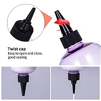 Driew Applicator Bottles For Hair 169Oz Clear Purple Hair Squeeze Bottle For Liquids Twiston Top Tip Cap Color Applicator Bot