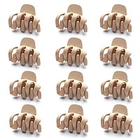 Cobahom 12 Pack Small Hair Claw Clips 12 Inch Matte Noslip Mini Hair Clips For Thin Hair Styling Accessories For Women And Gir