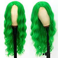 Evlynn Green Lace Front Wigs Loose Wavy Wigs For Fashion Women Heat Resistant Natural Wave Wigs Synthetic Hair Replacement Wigs