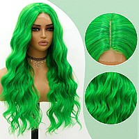 Evlynn Green Lace Front Wigs Loose Wavy Wigs For Fashion Women Heat Resistant Natural Wave Wigs Synthetic Hair Replacement Wigs