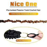 Pretwisted Passion Twist Hair 8 Packs 112 Strands Pre Looped Passion Twist Braiding Hair For Women Short Passion Twists Croch