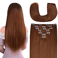 18 Inch Clipin Hair Extensions Remy Human Hair For Women Soft Handmade Real Human Hair Clip In Extensions Straight Thick 1