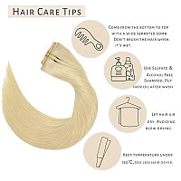 Caliee Clip In Hair Extensions Real Human Hair Pu Weft Invisible Seamless Clip In Human Hair Extensions 7Pcs Long Straight Soft